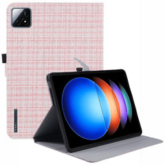 EIDERWOOD Xiaomi Pad 6S Pro Stofbetrukket Læder Cover m. Ståfunktion - Lyserød