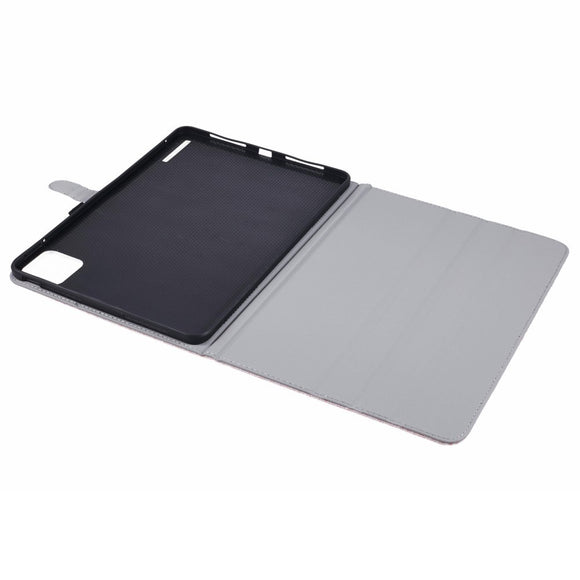 EIDERWOOD Xiaomi Pad 6S Pro Stofbetrukket Læder Cover m. Ståfunktion - Lyserød
