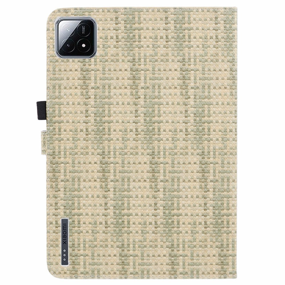 EIDERWOOD Xiaomi Pad 6S Pro Stofbetrukket Læder Cover m. Ståfunktion - Grøn