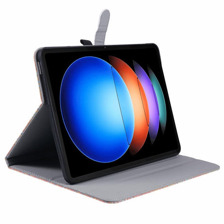 EIDERWOOD Xiaomi Pad 6S Pro Stofbetrukket Læder Cover m. Ståfunktion - Regnbue