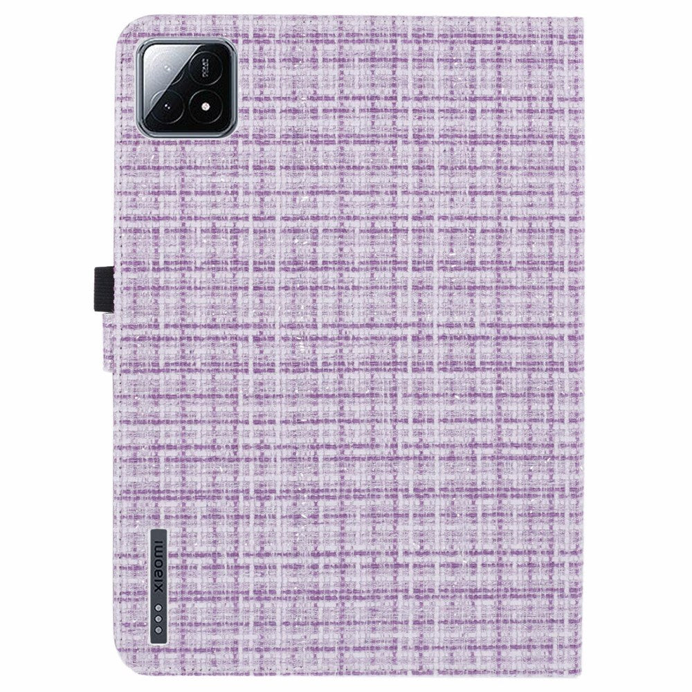 EIDERWOOD Xiaomi Pad 6S Pro Stofbetrukket Læder Cover m. Ståfunktion - Lilla