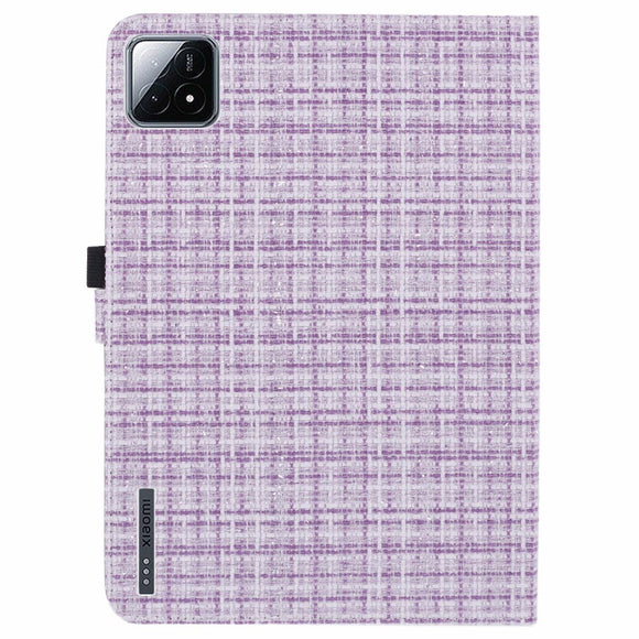 EIDERWOOD Xiaomi Pad 6S Pro Stofbetrukket Læder Cover m. Ståfunktion - Lilla
