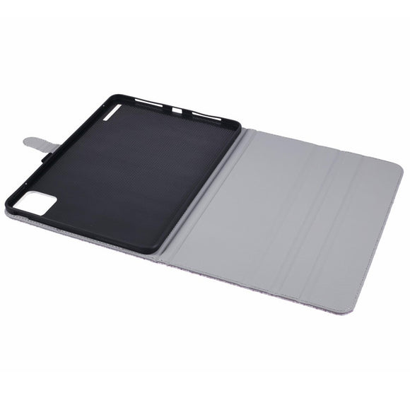 EIDERWOOD Xiaomi Pad 6S Pro Stofbetrukket Læder Cover m. Ståfunktion - Lilla