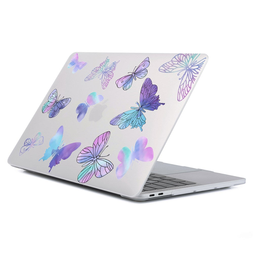 MacBook Air 13" M5/M4/M3/M2 (2026-2022) Hård Plastik Cover - Sommerfugle