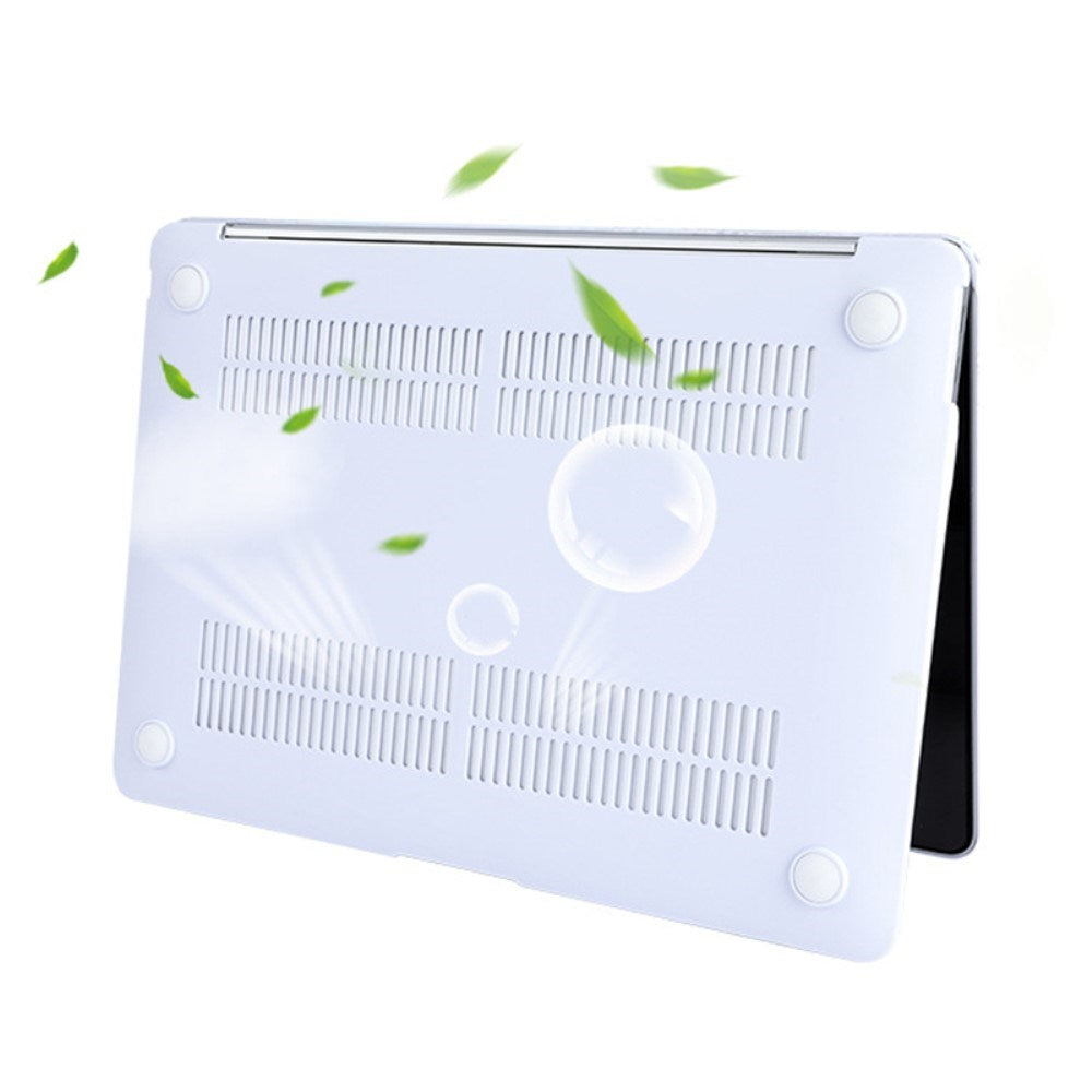 MacBook Air 13" M5/M4/M3/M2 (2026-2022) Hård Plastik Cover - Lyserød / Lilla Blomster