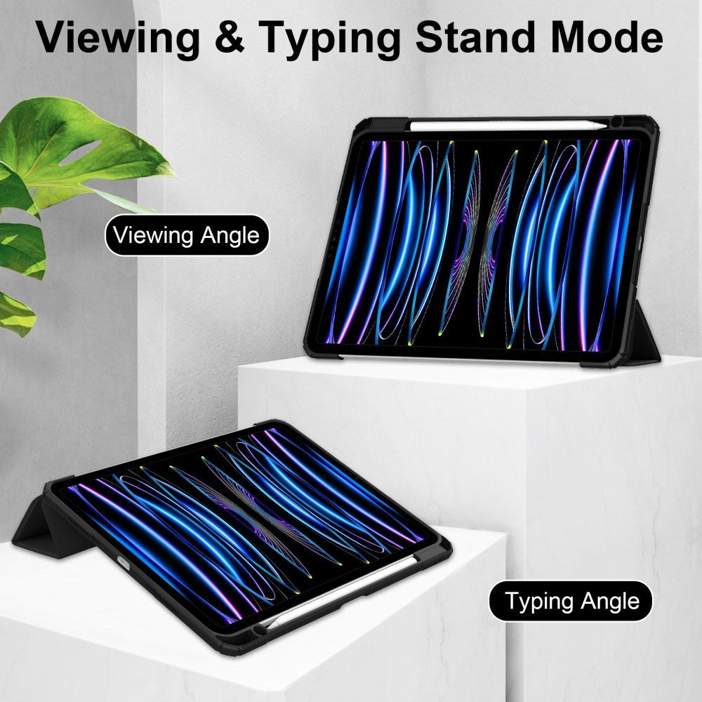 EIDERWOOD iPad Pro 11" (2025 / 2024) Hybrid Cover m. Pen Holder - Sort & Gennemsigtig