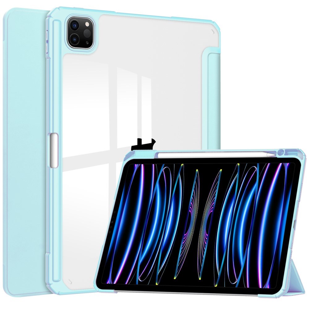 EIDERWOOD iPad Pro 11" (2025 / 2024) Hybrid Cover m. Pen Holder - Lyse Blå & Gennemsigtig