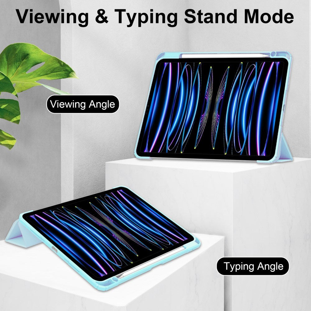 EIDERWOOD iPad Pro 11" (2025 / 2024) Hybrid Cover m. Pen Holder - Lyse Blå & Gennemsigtig