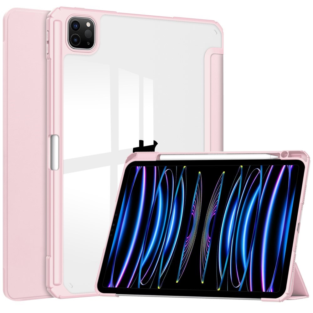 EIDERWOOD iPad Pro 11" (2025 / 2024) Hybrid Cover m. Pen Holder - Pink & Gennemsigtig