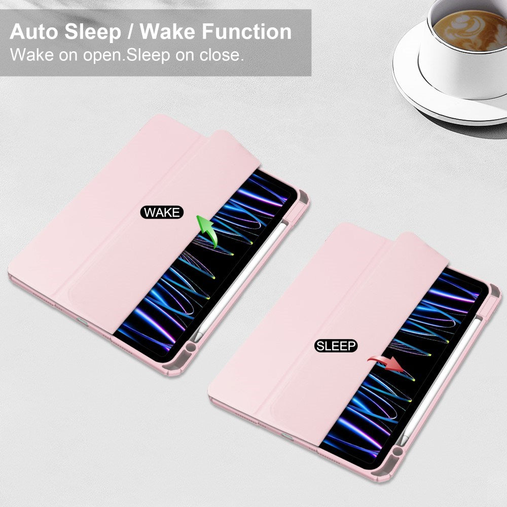 EIDERWOOD iPad Pro 11" (2025 / 2024) Hybrid Cover m. Pen Holder - Pink & Gennemsigtig