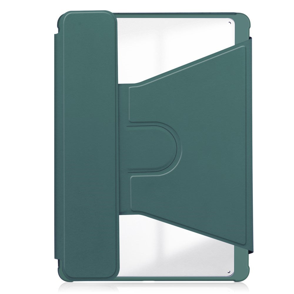 EIDERWOOD iPad Pro 11" (2025 / 2024) Hybrid Cover m. Roterende Ståfunktion - Gennemsigtig / Grøn