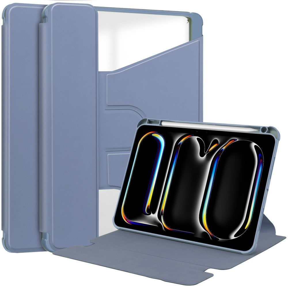 EIDERWOOD iPad Pro 11" (2025 / 2024) Hybrid Cover m. Roterende Ståfunktion - Gennemsigtig / Lilla