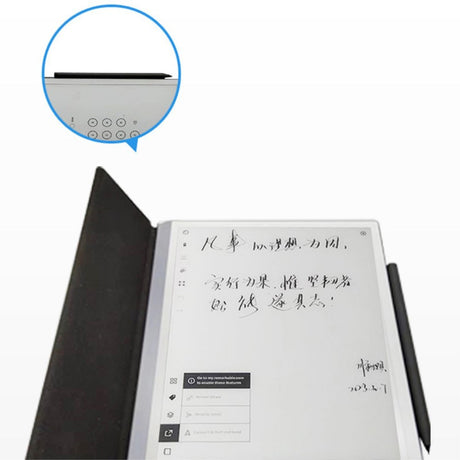 EIDERWOOD ReMarkable 2 Magnetisk Vegansk Læder Flip Cover m. Ståfunktion - Sort