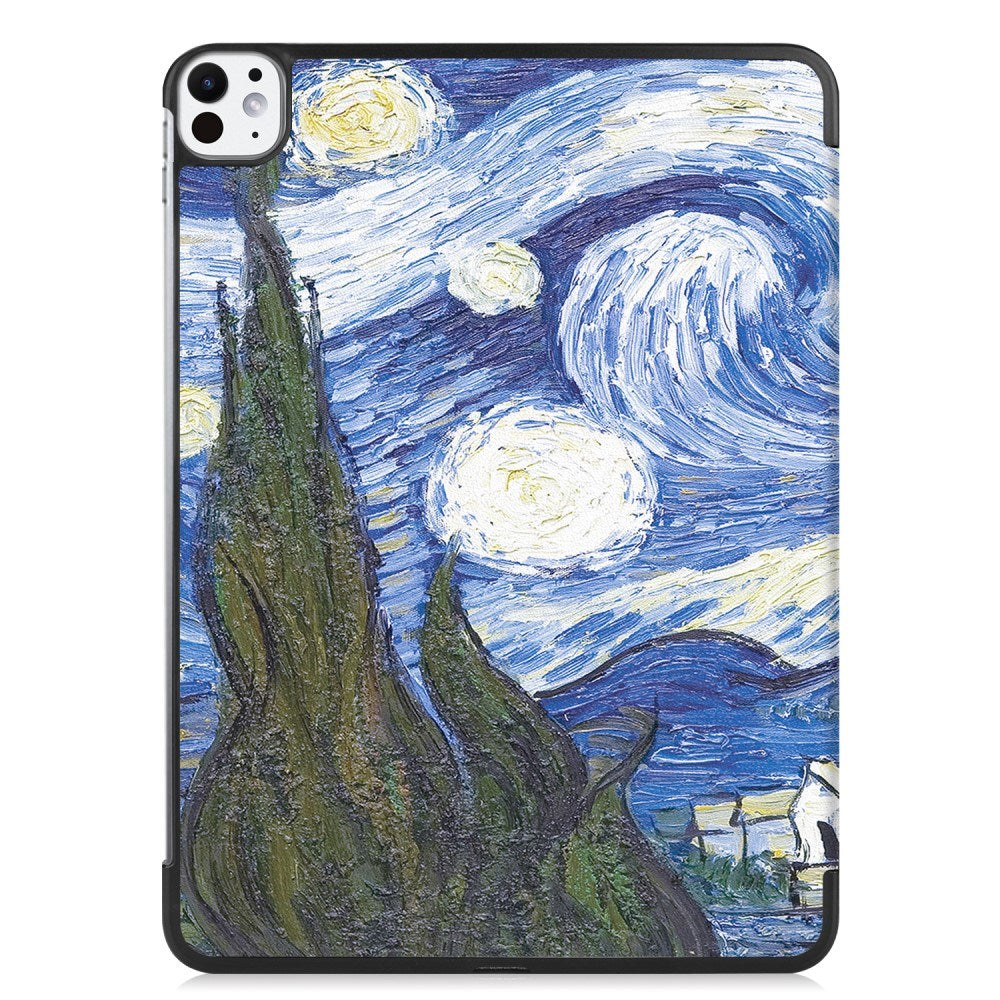 EIDERWOOD iPad Pro 11" (2025 / 2024) Tri-Fold Kunstlæder Cover m. Vågeblus Funktion - Himmel