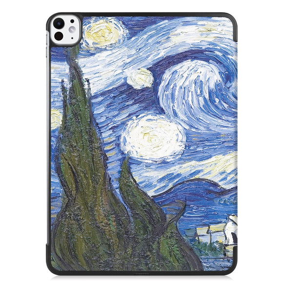EIDERWOOD iPad Pro 11" (2025 / 2024) Tri-Fold Kunstlæder Cover m. Vågeblus Funktion - Himmel