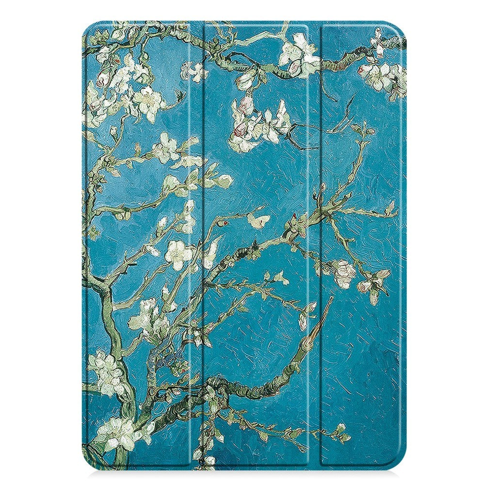 EIDERWOOD iPad Pro 11" (2025 / 2024) Tri-Fold Kunstlæder Cover m. Vågeblus Funktion - Blomstergrene