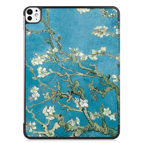 EIDERWOOD iPad Pro 11" (2025 / 2024) Tri-Fold Kunstlæder Cover m. Vågeblus Funktion - Blomstergrene