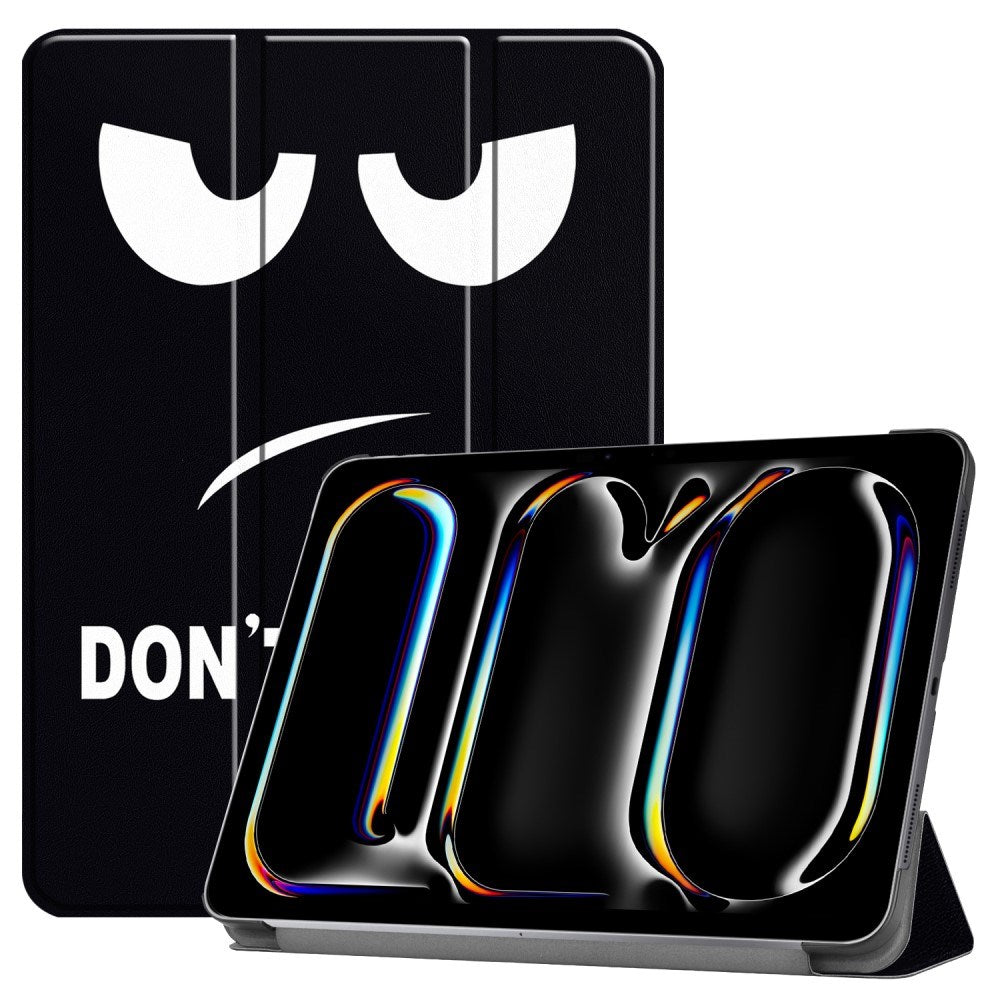 EIDERWOOD iPad Pro 11" (2025 / 2024) Tri-Fold Kunstlæder Cover m. Vågeblus Funktion - "Don't Touch Me"