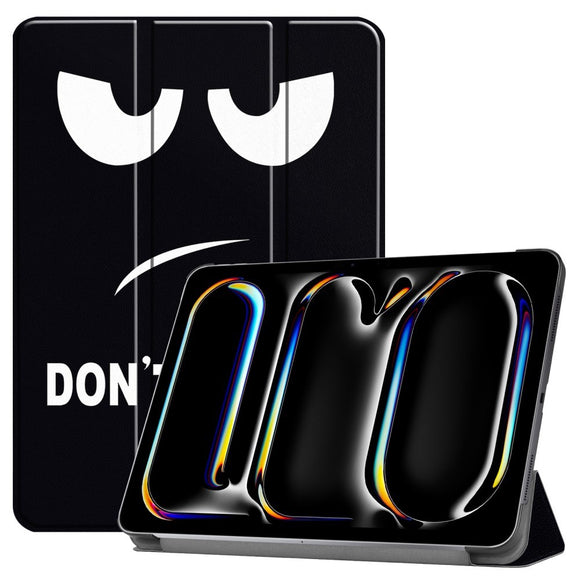 EIDERWOOD iPad Pro 11" (2025 / 2024) Tri-Fold Kunstlæder Cover m. Vågeblus Funktion - "Don't Touch Me"