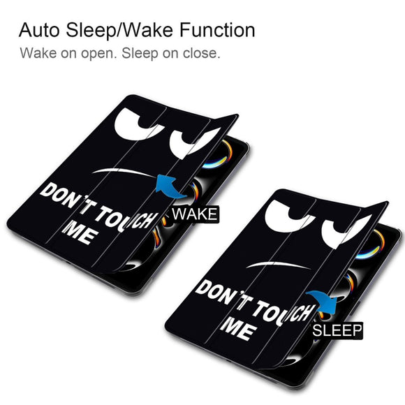 EIDERWOOD iPad Pro 11" (2025 / 2024) Tri-Fold Kunstlæder Cover m. Vågeblus Funktion - "Don't Touch Me"