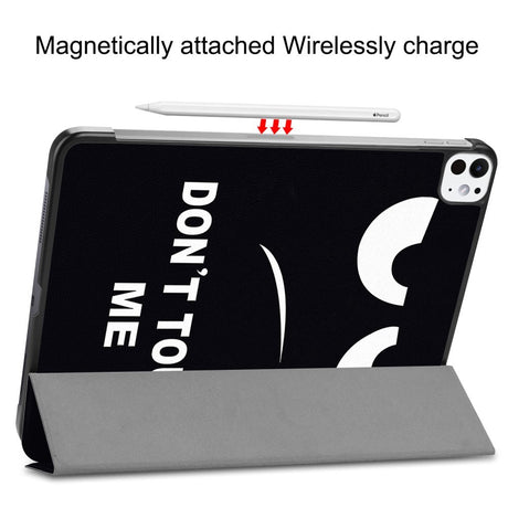 EIDERWOOD iPad Pro 11" (2025 / 2024) Tri-Fold Kunstlæder Cover m. Vågeblus Funktion - "Don't Touch Me"