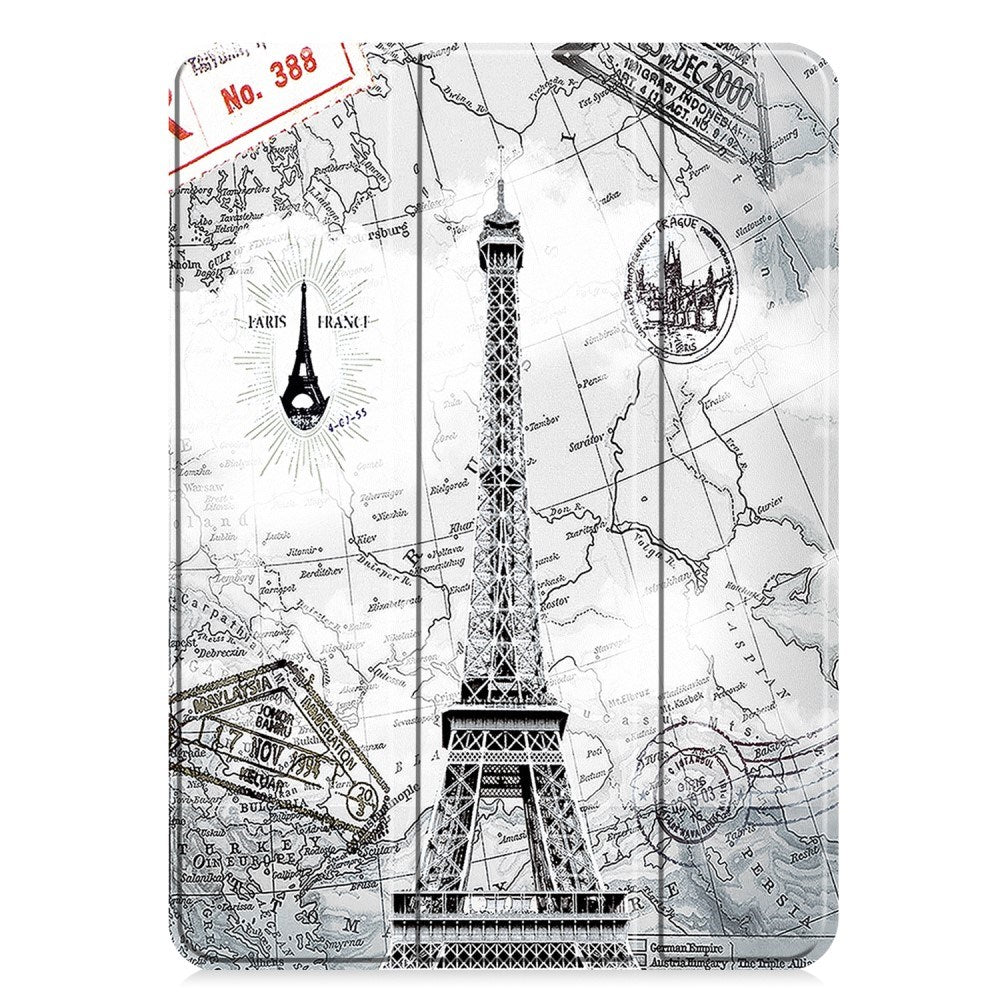 EIDERWOOD iPad Pro 11" (2025 / 2024) Tri-Fold Kunstlæder Cover m. Vågeblus Funktion - Eiffeltårnet