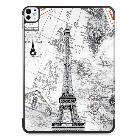 EIDERWOOD iPad Pro 11" (2025 / 2024) Tri-Fold Kunstlæder Cover m. Vågeblus Funktion - Eiffeltårnet