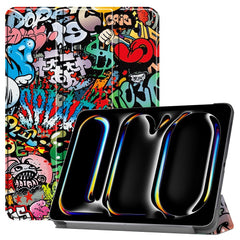 EIDERWOOD iPad Pro 11" (2025 / 2024) Tri-Fold Kunstlæder Cover m. Vågeblus Funktion - Graffiti