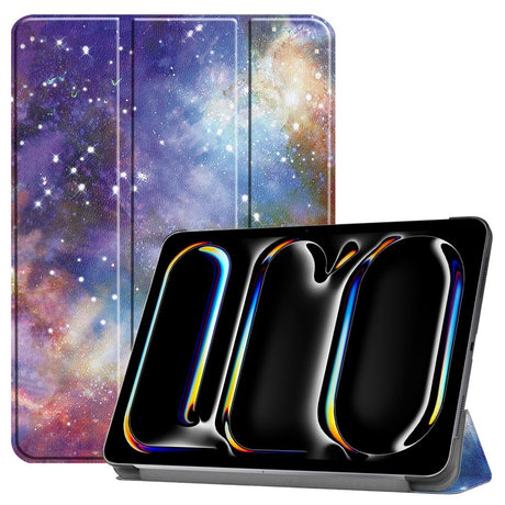 EIDERWOOD iPad Pro 11" (2025 / 2024) Tri-Fold Kunstlæder Cover m. Vågeblus Funktion - Galakse