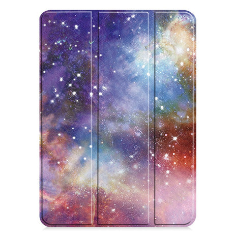 EIDERWOOD iPad Pro 11" (2025 / 2024) Tri-Fold Kunstlæder Cover m. Vågeblus Funktion - Galakse