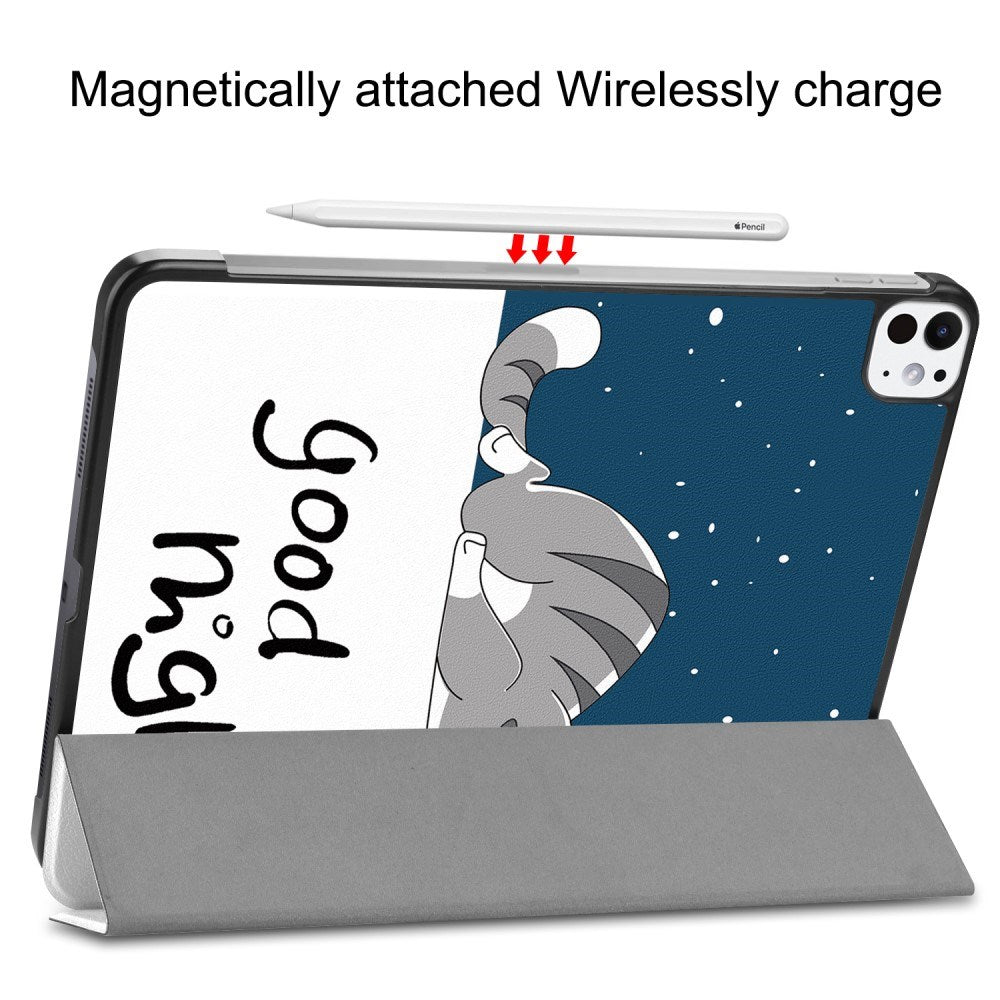 EIDERWOOD iPad Pro 11" (2025 / 2024) Tri-Fold Kunstlæder Cover m. Vågeblus Funktion - Kat