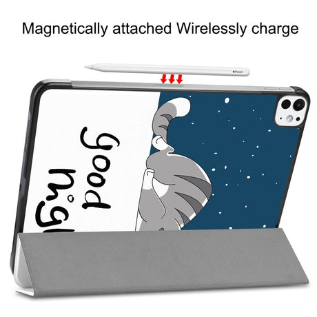 EIDERWOOD iPad Pro 11" (2025 / 2024) Tri-Fold Kunstlæder Cover m. Vågeblus Funktion - Kat