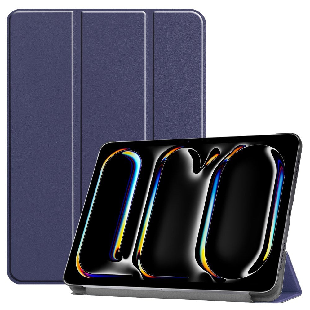 EIDERWOOD iPad Pro 11" (2025 / 2024) Tri-Fold Læder Cover - Mørkeblå