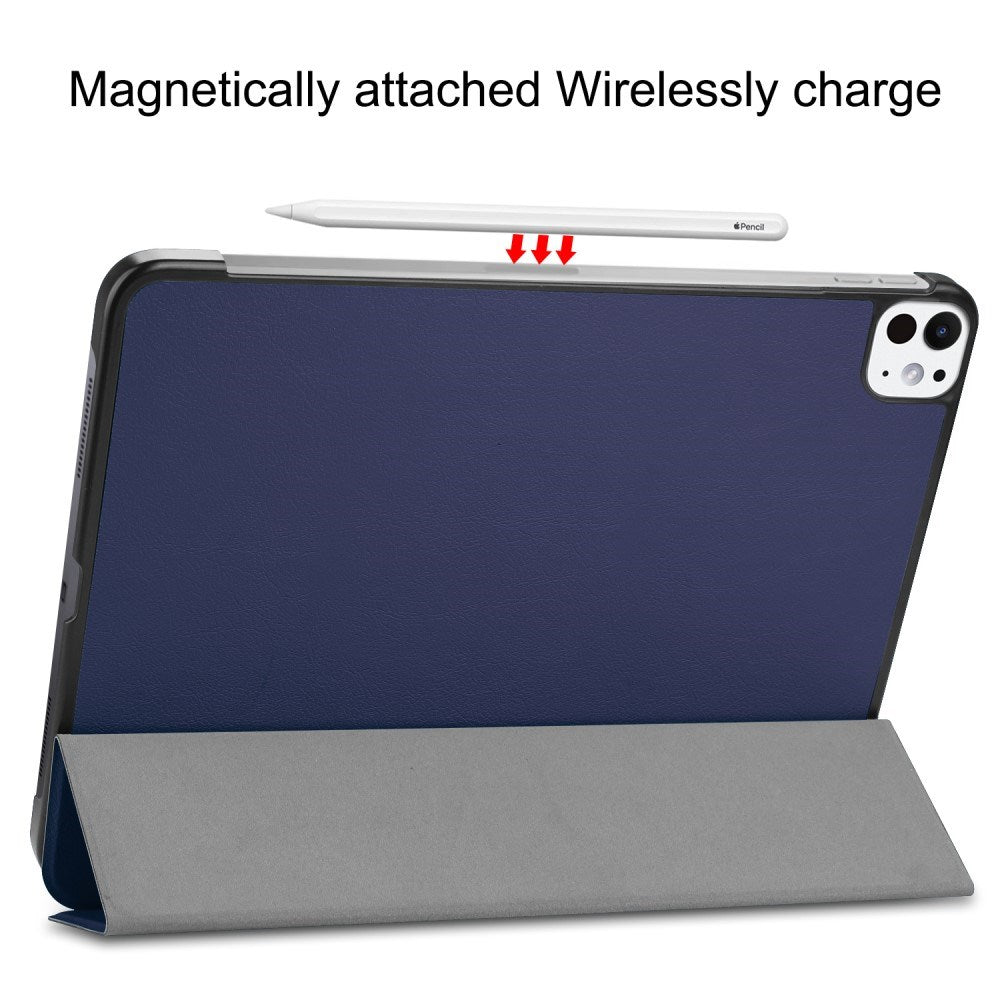 EIDERWOOD iPad Pro 11" (2025 / 2024) Tri-Fold Læder Cover - Mørkeblå