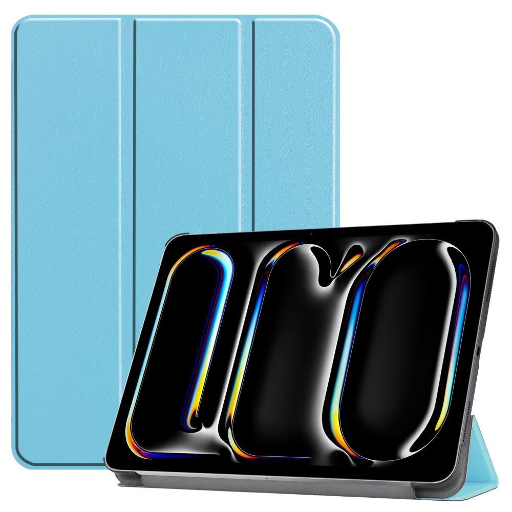 EIDERWOOD iPad Pro 11" (2025 / 2024) Tri-Fold Læder Cover - Lyseblå