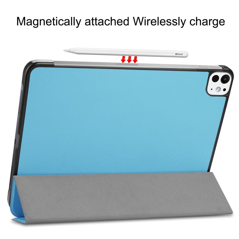 EIDERWOOD iPad Pro 11" (2025 / 2024) Tri-Fold Læder Cover - Lyseblå
