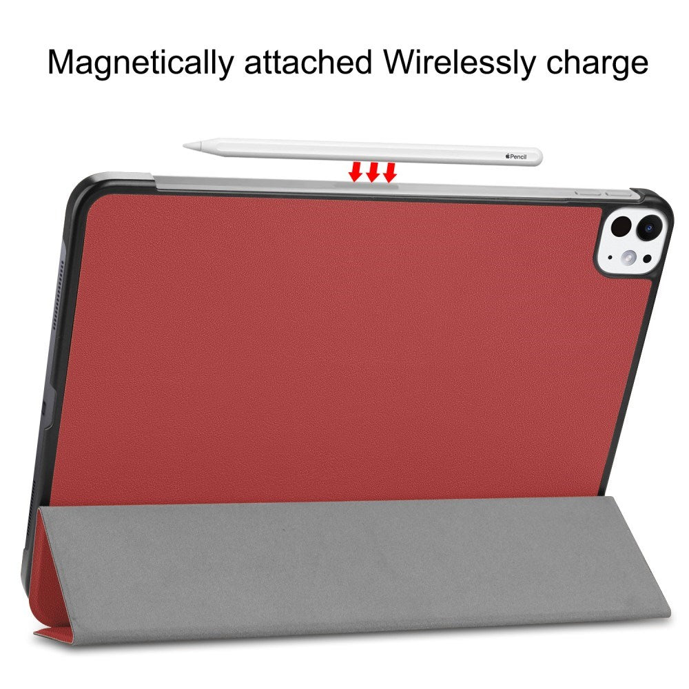 EIDERWOOD iPad Pro 11" (2025 / 2024) Tri-Fold Læder Cover - Vinrød
