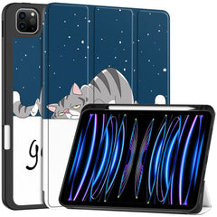 EIDERWOOD iPad Pro 11" (2025 / 2024) Tri-Fold Kunstlæder Cover m. Vågeblus Funktion - Kat