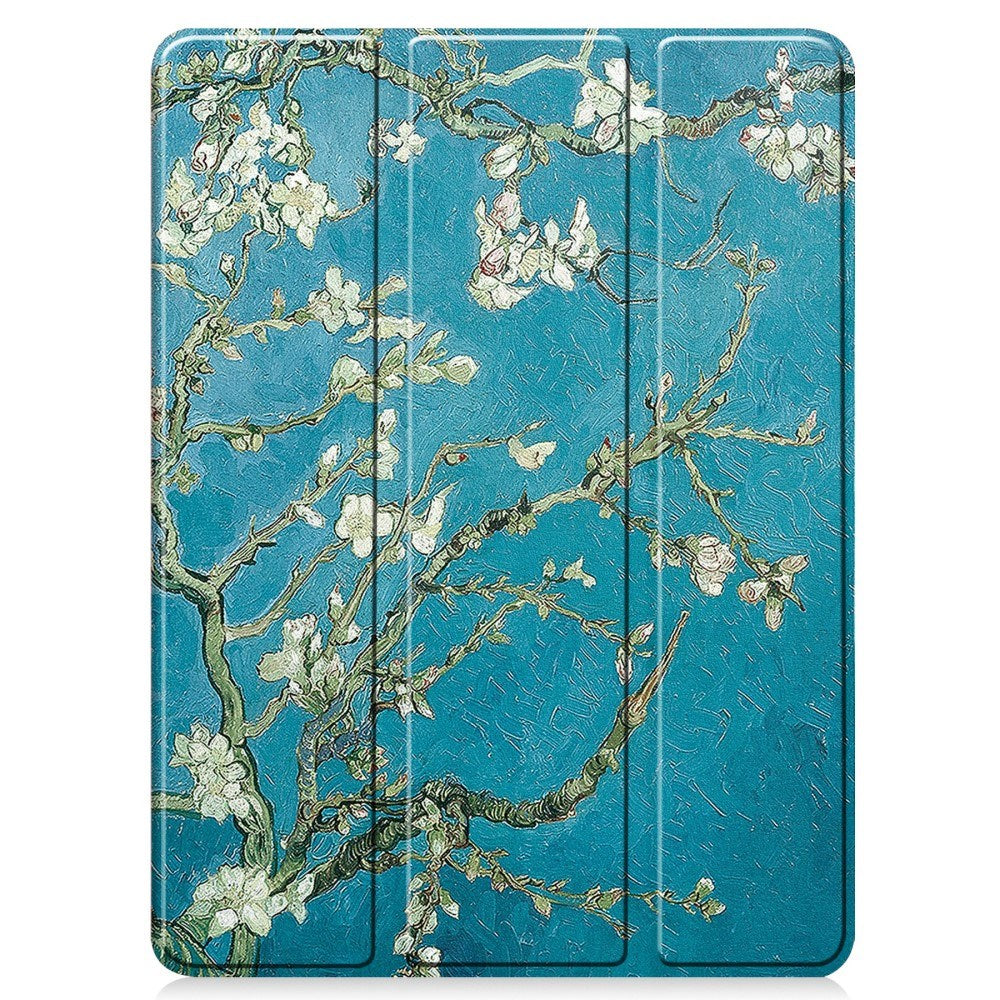 EIDERWOOD iPad Pro 11" (2025 / 2024) Tri-Fold Kunstlæder Cover m. Vågeblus Funktion - Blomster