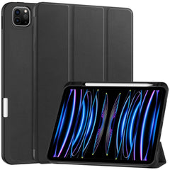 EIDERWOOD iPad Pro 11" (2025 / 2024) Tri-Fold Kunst Læder Cover m. Apple Pencil Holder - Sort