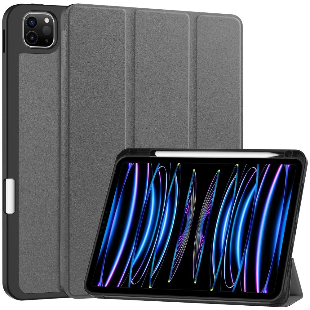 EIDERWOOD iPad Pro 11" (2025 / 2024) Tri-Fold Kunst Læder Cover m. Apple Pencil Holder - Grå