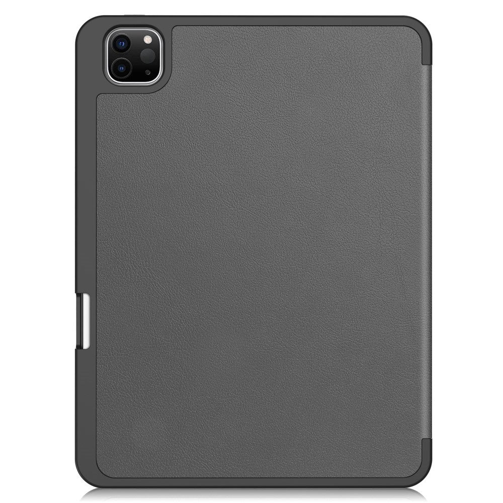 EIDERWOOD iPad Pro 11" (2025 / 2024) Tri-Fold Kunst Læder Cover m. Apple Pencil Holder - Grå