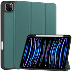 EIDERWOOD iPad Pro 11" (2025 / 2024) Tri-Fold Kunst Læder Cover m. Apple Pencil Holder - Grøn