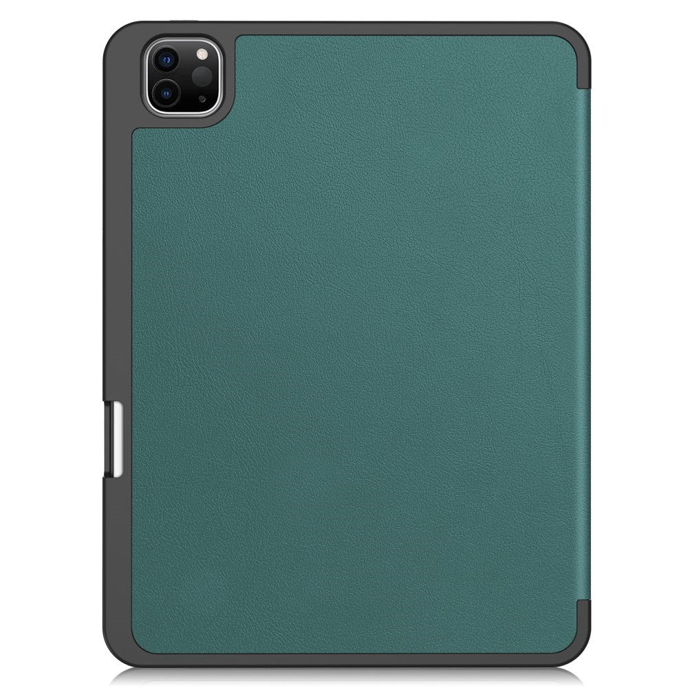 EIDERWOOD iPad Pro 11" (2025 / 2024) Tri-Fold Kunst Læder Cover m. Apple Pencil Holder - Grøn