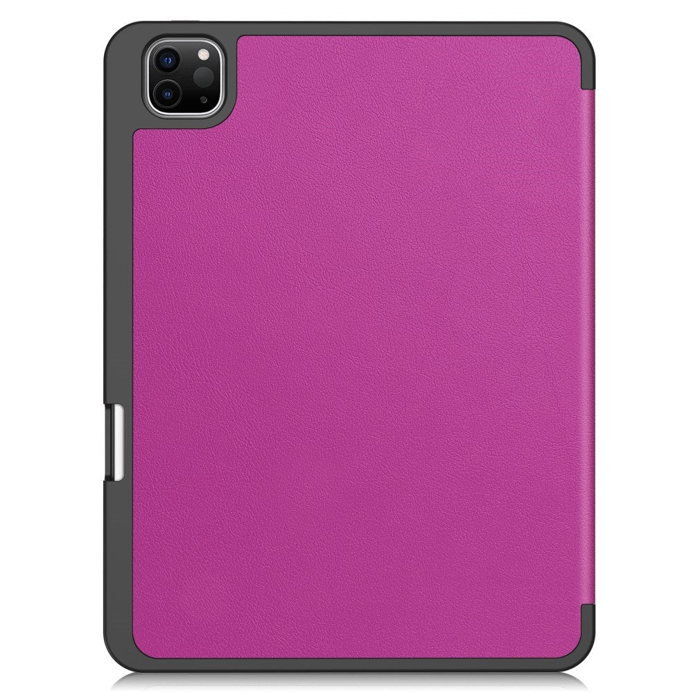 EIDERWOOD iPad Pro 11" (2025 / 2024) Tri-Fold Kunst Læder Cover m. Apple Pencil Holder - Lilla