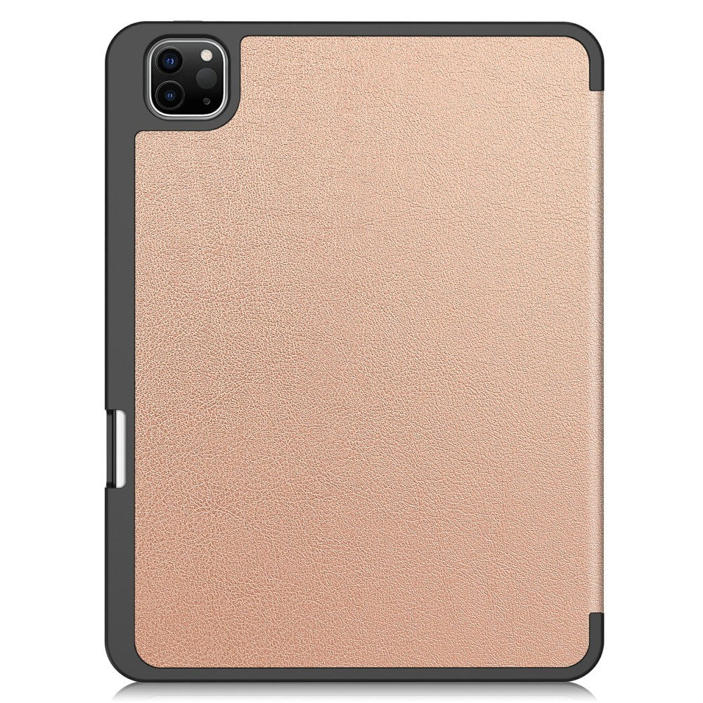 EIDERWOOD iPad Pro 11" (2025 / 2024) Tri-Fold Kunst Læder Cover m. Apple Pencil Holder - Rose Gold