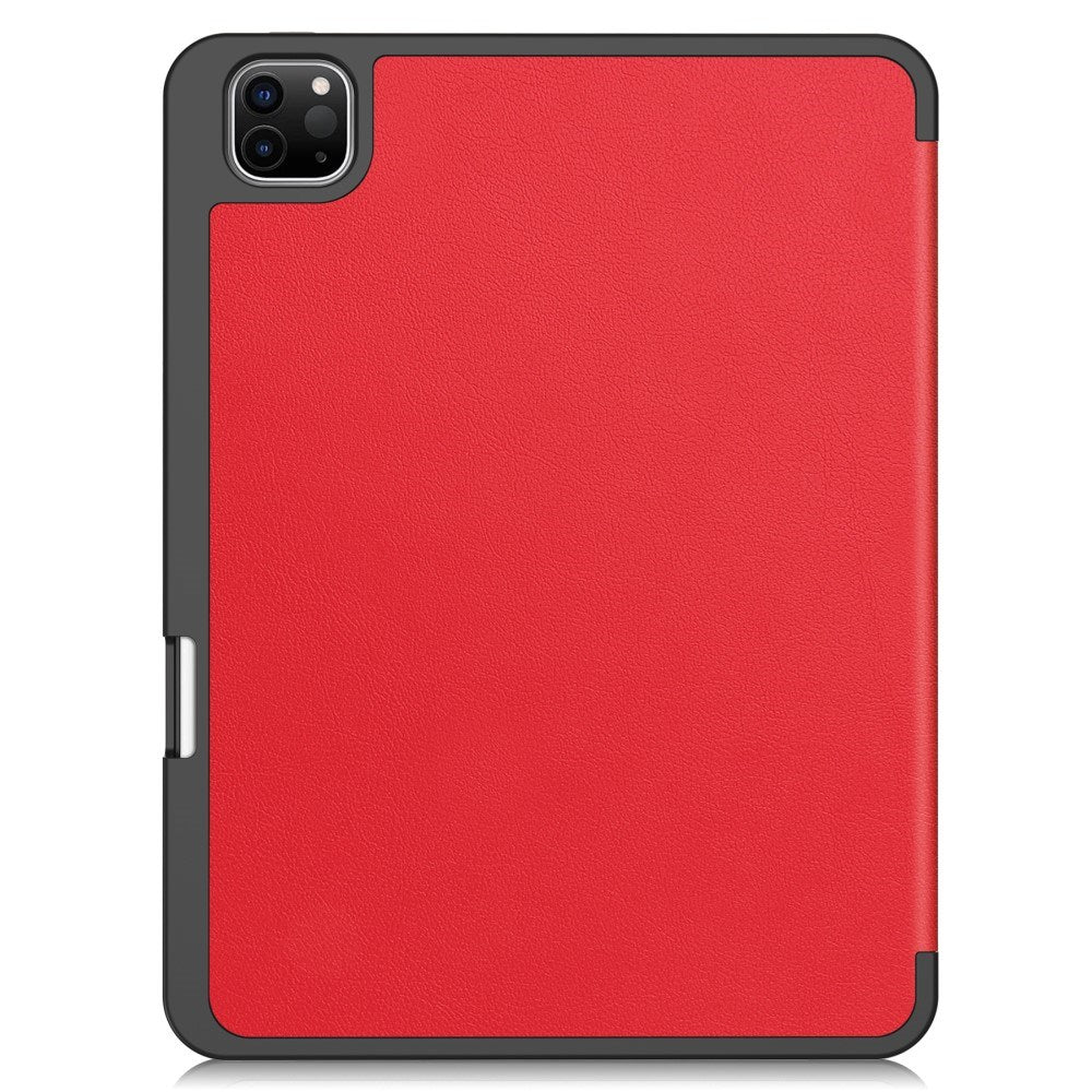 EIDERWOOD iPad Pro 11" (2025 / 2024) Tri-Fold Kunst Læder Cover m. Apple Pencil Holder - Rød