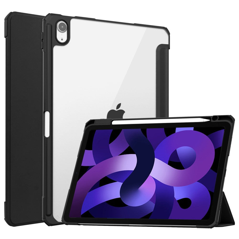 EIDERWOOD iPad Air 11" (2026 / 2025 / 2024) Hybrid Cover m. Pen Holder - Sort & Gennemsigtig