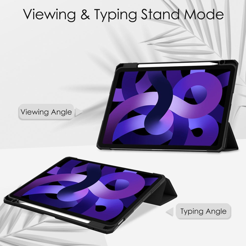 EIDERWOOD iPad Air 11" (2026 / 2025 / 2024) Hybrid Cover m. Pen Holder - Sort & Gennemsigtig