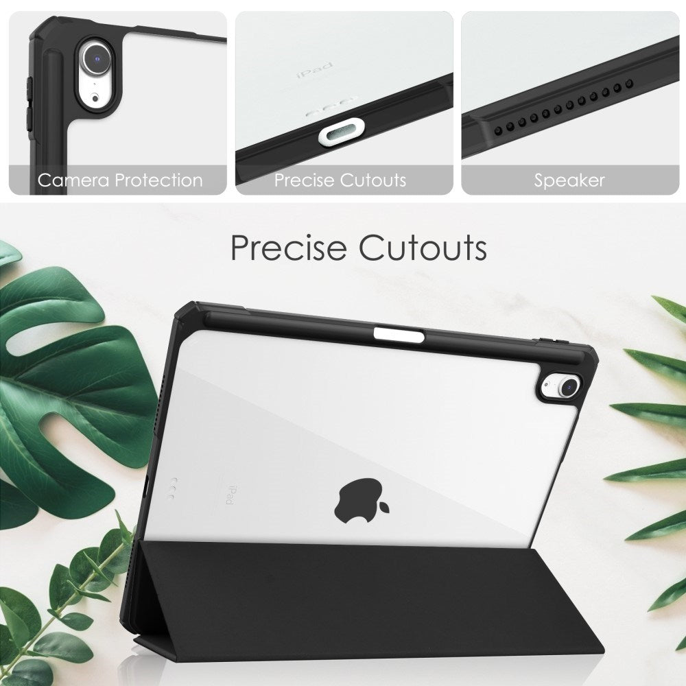 EIDERWOOD iPad Air 11" (2026 / 2025 / 2024) Hybrid Cover m. Pen Holder - Sort & Gennemsigtig
